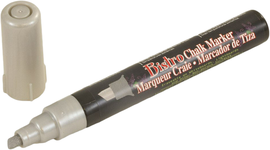 Silver Metallic Chisel Tip Chalk Marker