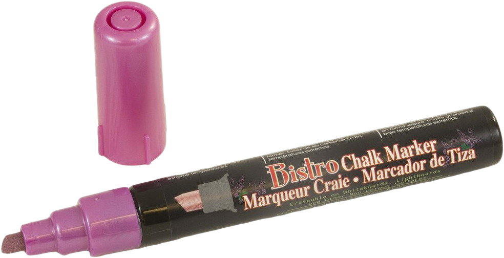 Violet Red Metallic Chisel Tip Chalk Marker
