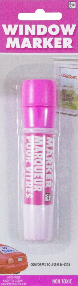 Pink Washable Window Paint Marker