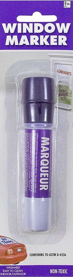 Purple Washable Window Paint Marker