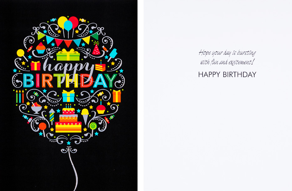 Happy Birthday Assorted Cards - 50 Pack