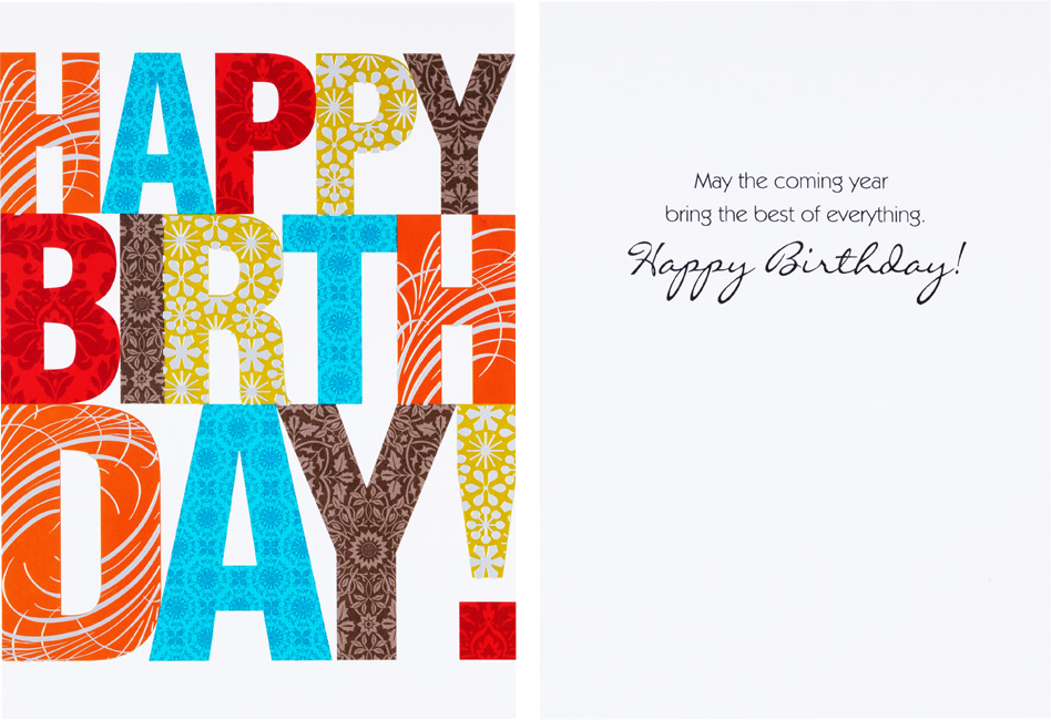 Happy Birthday Assorted Cards - 50 Pack