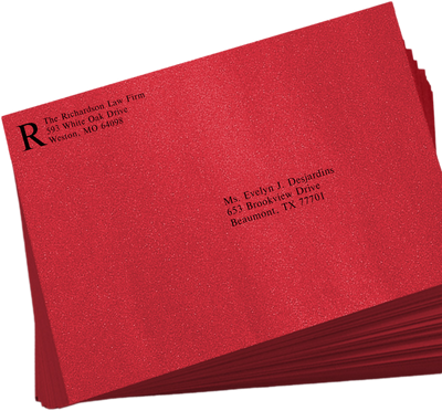 Jupiter Red Metallic 32lb 9 x 12 Booklet Envelopes