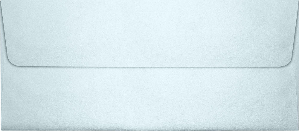 Aquamarine Blue Metallic 32lb #10 Square Flap Envelopes (4 1/8 x 9 1/2) with Peel & Seal