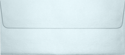 Aquamarine Blue Metallic 32lb #10 Square Flap Envelopes (4 1/8 x 9 1/2) with Peel & Seal