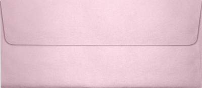 Pink Rose Metallic 32lb #10 Square Flap Envelopes (4 1/8 x 9 1/2) with Peel & Seal