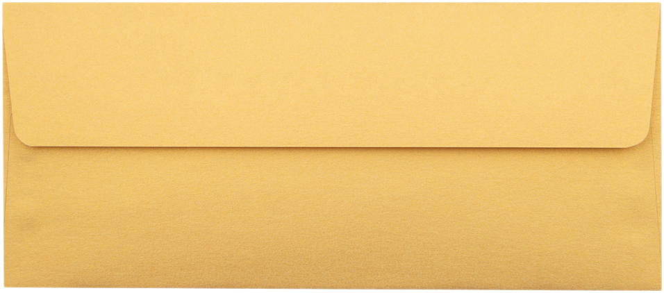 Gold Metallic 32lb #10 Square Flap Envelopes (4 1/8 x 9 1/2) with Peel & Seal