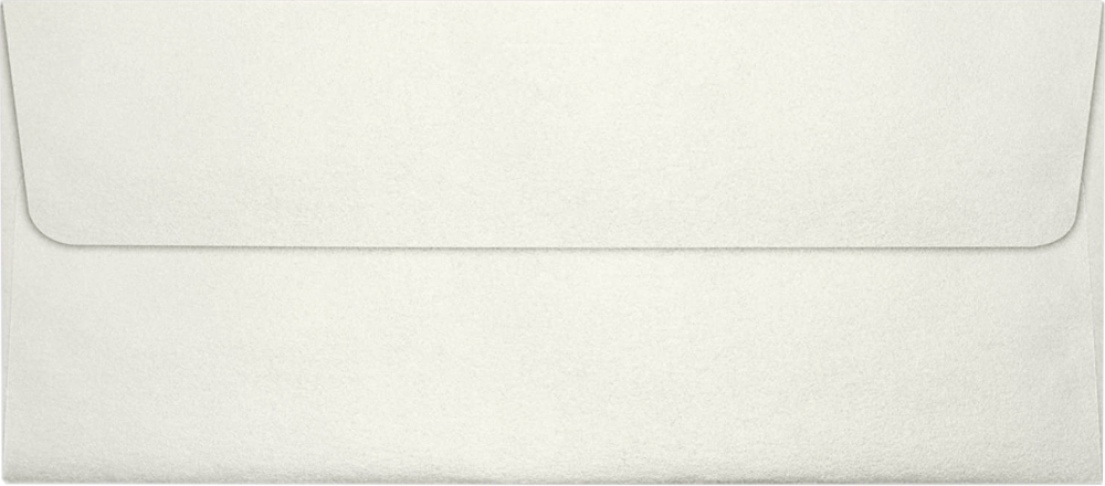 White Quartz Metallic 32lb #10 Square Flap Envelopes (4 1/8 x 9 1/2) with Peel & Seal