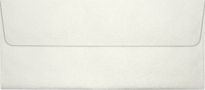 White Quartz Metallic 32lb #10 Square Flap Envelopes (4 1/8 x 9 1/2) with Peel & Seal