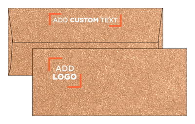 Copper Brown Metallic 32lb #10 Square Flap Envelopes (4 1/8 x 9 1/2) with Peel & Seal