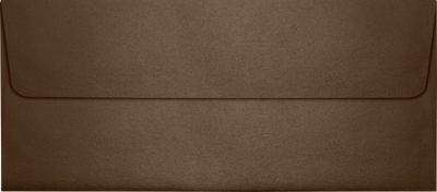 Bronze Brown Metallic 32lb #10 Square Flap Envelopes (4 1/8 x 9 1/2) with Peel & Seal