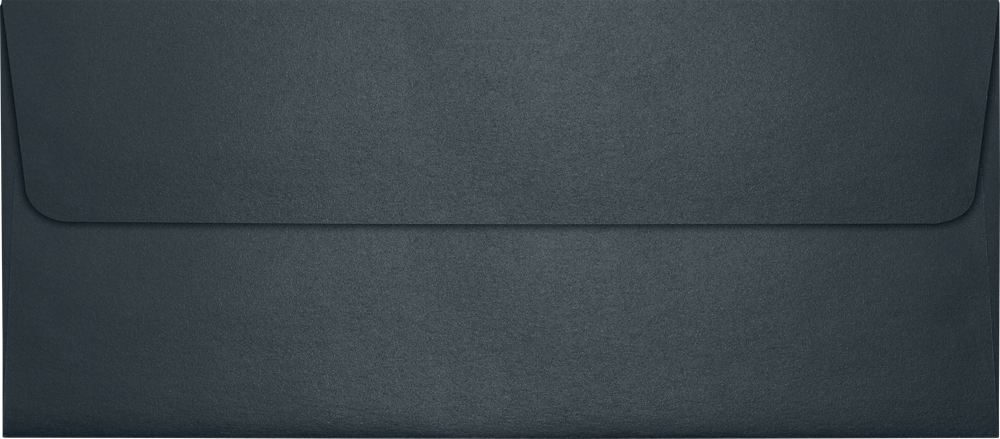 Anthracite Black Metallic 32lb #10 Square Flap Envelopes (4 1/8 x 9 1/2) with Peel & Seal