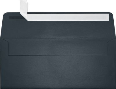 Anthracite Black Metallic 32lb #10 Square Flap Envelopes (4 1/8 x 9 1/2) with Peel & Seal