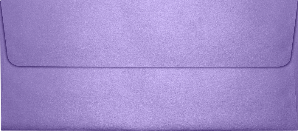 Amethyst Purple Metallic 32lb #10 Square Flap Envelopes (4 1/8 x 9 1/2) with Peel & Seal
