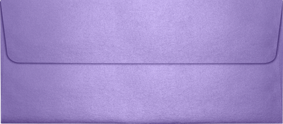 Amethyst Purple Metallic 32lb #10 Square Flap Envelopes (4 1/8 x 9 1/2) with Peel & Seal