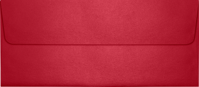 Jupiter Red Metallic 32lb #10 Square Flap Envelopes (4 1/8 x 9 1/2) with Peel & Seal