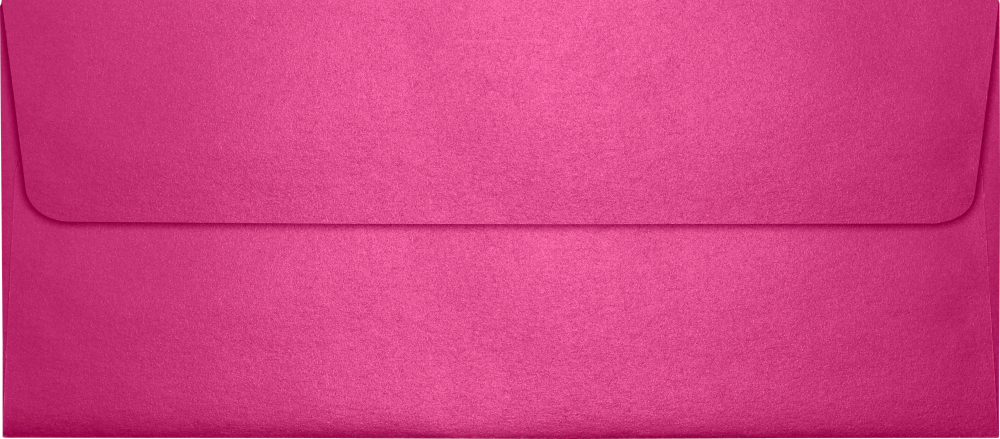 Azalea Fuchsia Pink Metallic 32lb #10 Square Flap Envelopes (4 1/8 x 9 1/2) with Peel & Seal