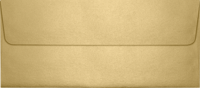 Light Gold Blonde Metallic 32lb #10 Square Flap Envelopes (4 1/8 x 9 1/2) with Peel & Seal