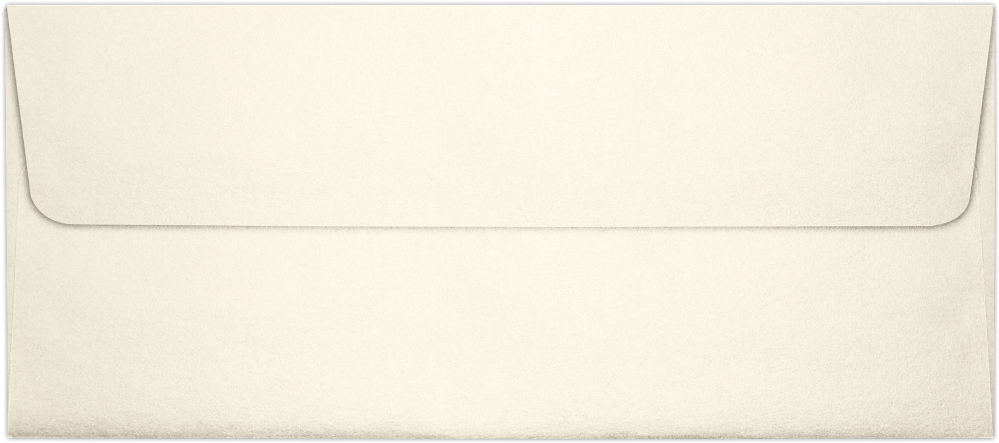 Champagne Ivory Metallic 32lb #10 Square Flap Envelopes (4 1/8 x 9 1/2) with Peel & Seal