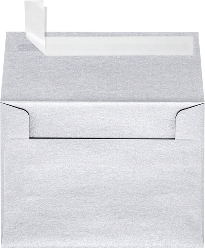 Silver Metallic 32lb A1 Invitation Envelopes (3 5/8 x 5 1/8) with Peel & Seal