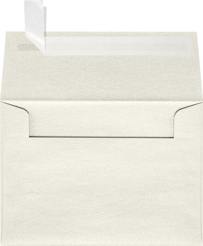 White Quartz Metallic 32lb A1 Invitation Envelopes (3 5/8 x 5 1/8) with Peel & Seal