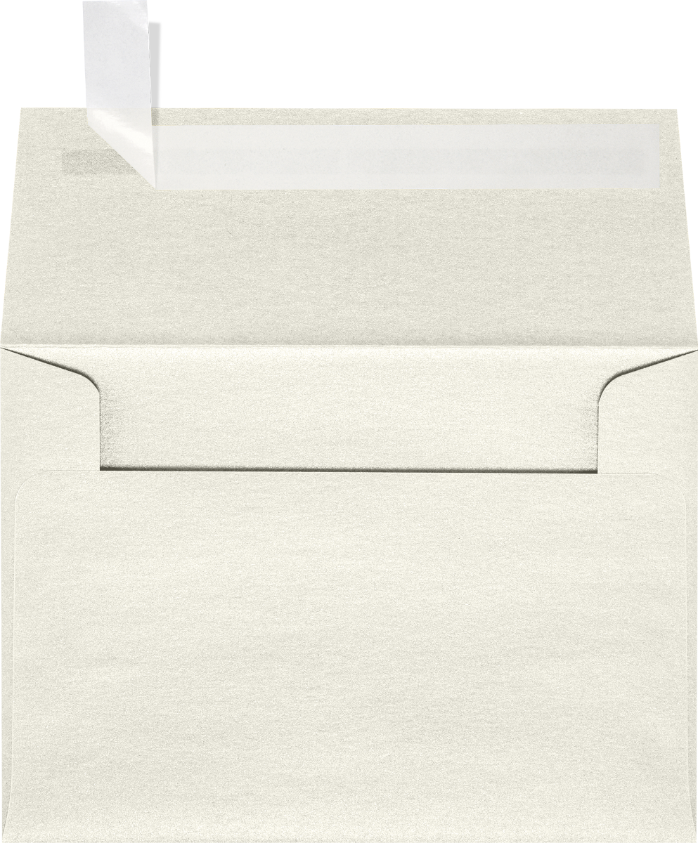 White Quartz Metallic 32lb A1 Invitation Envelopes (3 5/8 x 5 1/8) with Peel & Seal
