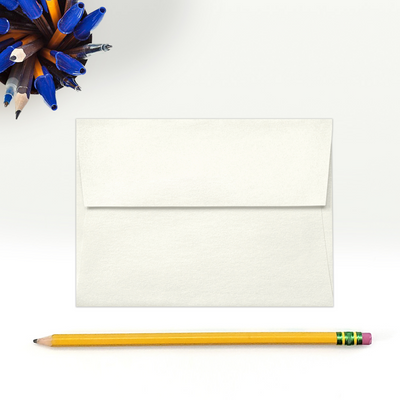 White Quartz Metallic 32lb A1 Invitation Envelopes (3 5/8 x 5 1/8) with Peel & Seal