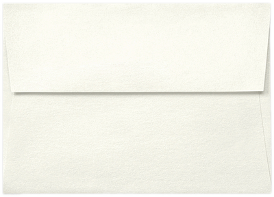 White Quartz Metallic 32lb A1 Invitation Envelopes (3 5/8 x 5 1/8) with Peel & Seal