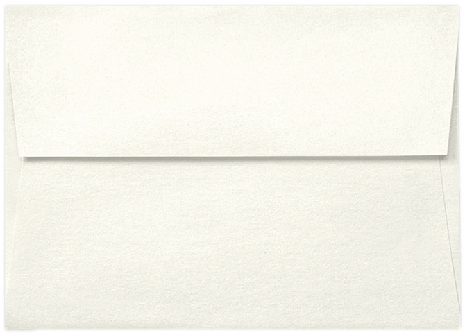 White Quartz Metallic 32lb A1 Invitation Envelopes (3 5/8 x 5 1/8) with Peel & Seal