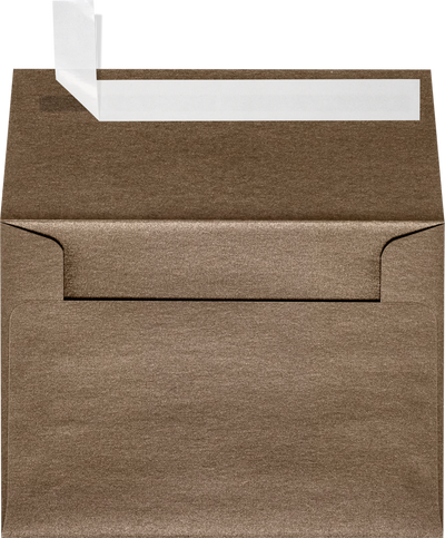 Bronze Brown Metallic 32lb A1 Invitation Envelopes (3 5/8 x 5 1/8) with Peel & Seal