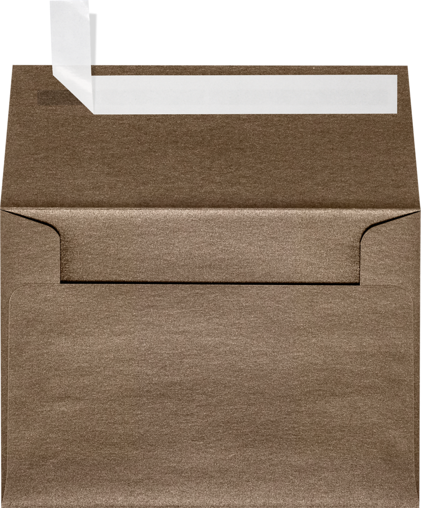 Bronze Brown Metallic 32lb A1 Invitation Envelopes (3 5/8 x 5 1/8) with Peel & Seal