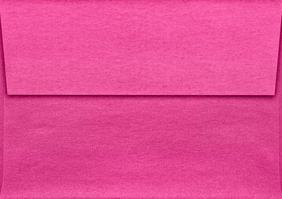 Azaela Fuchsia Pink Metallic 32lb A1 Invitation Envelopes (3 5/8 x 5 1/8) with Peel & Seal