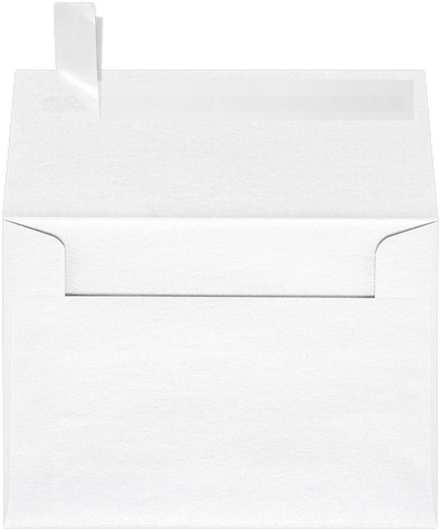 Crystal White Metallic 32lb A1 Invitation Envelopes (3 5/8 x 5 1/8) with Peel & Seal