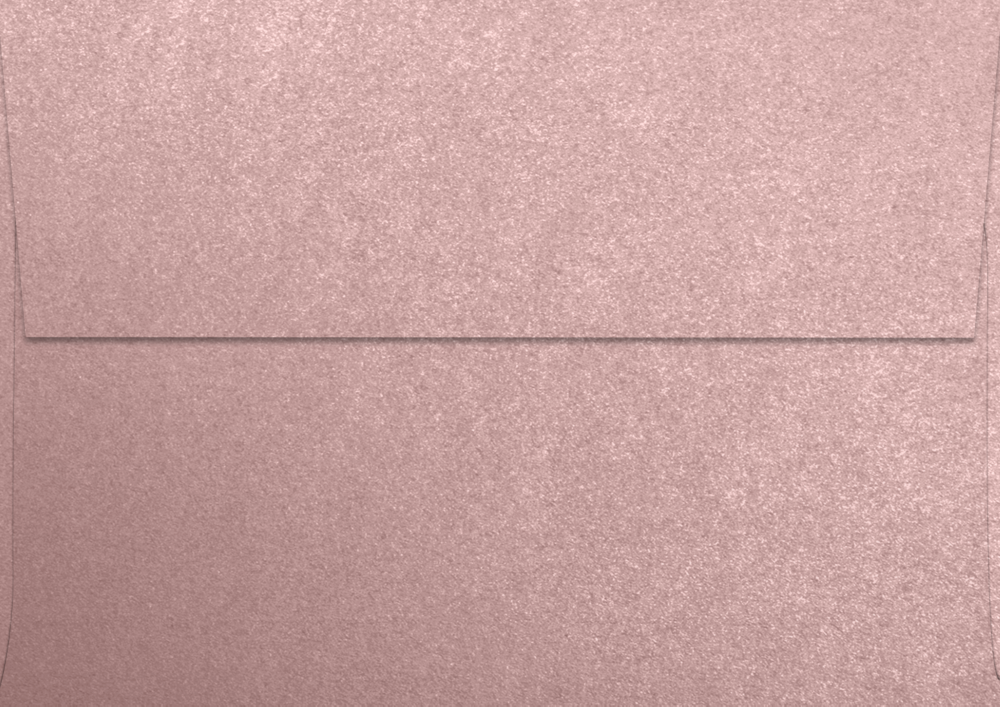 Misty Rose Pink Metallic 84lb A1 Invitation Envelopes (3 5/8 x 5 1/8) with Peel & Seal