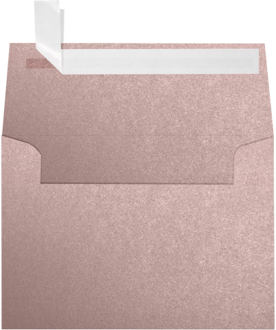 Misty Rose Pink Metallic 84lb A1 Invitation Envelopes (3 5/8 x 5 1/8) with Peel & Seal