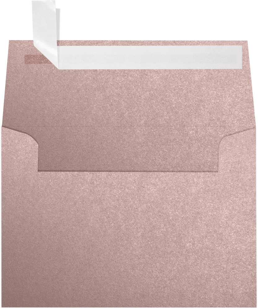 Misty Rose Pink Metallic 84lb A1 Invitation Envelopes (3 5/8 x 5 1/8) with Peel & Seal