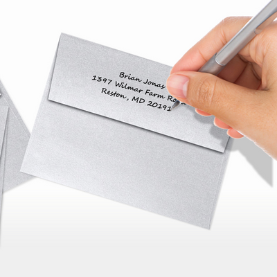 Silver Metallic 32lb A2 Invitation Envelopes (4 3/8 x 5 3/4) with Peel & Seal