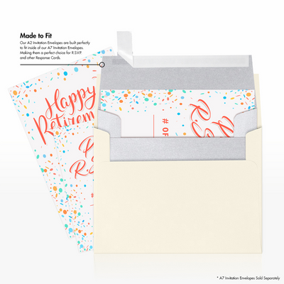 Silver Metallic 32lb A2 Invitation Envelopes (4 3/8 x 5 3/4) with Peel & Seal