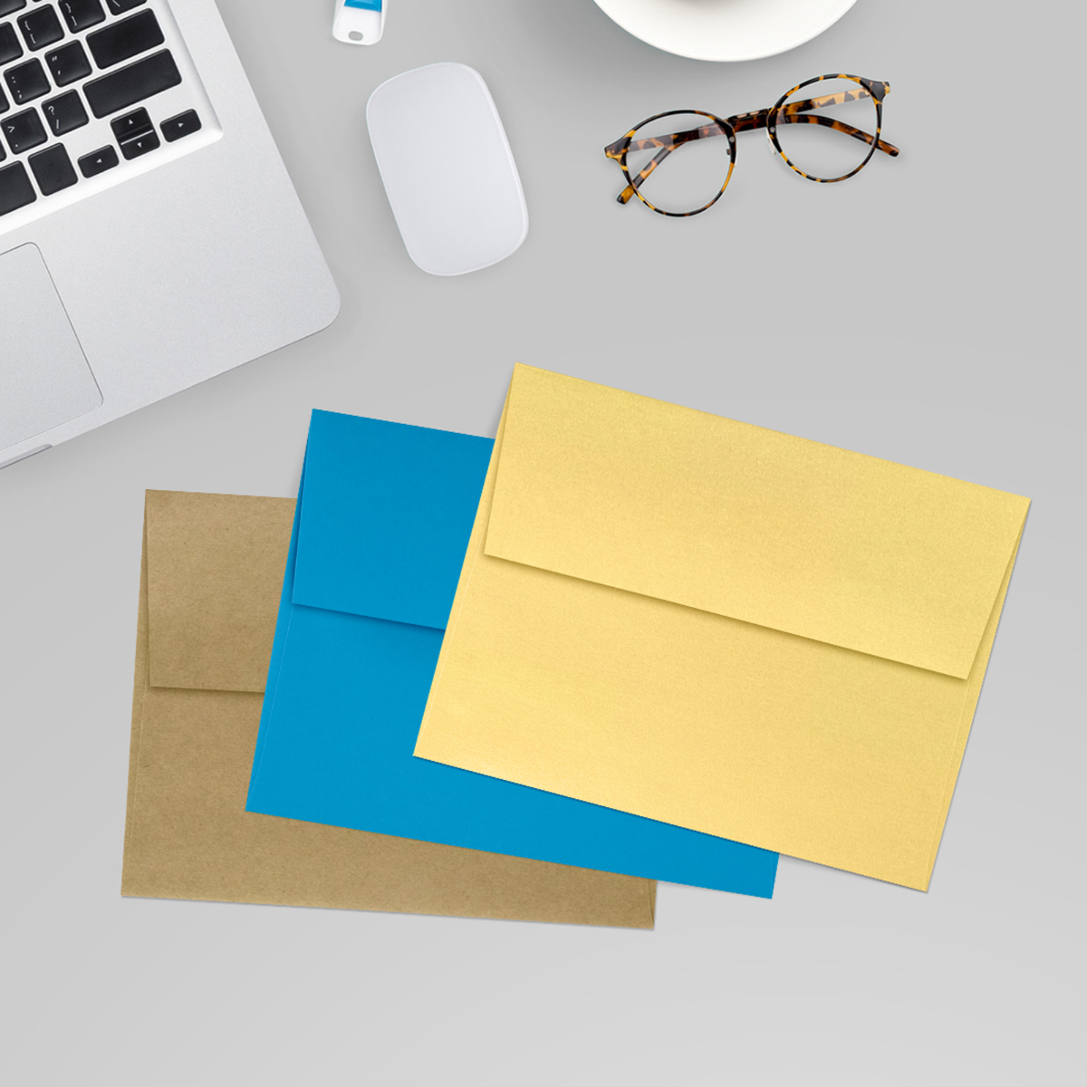 Gold Metallic 32lb A2 Invitation Envelopes (4 3/8 x 5 3/4) with Peel & Seal