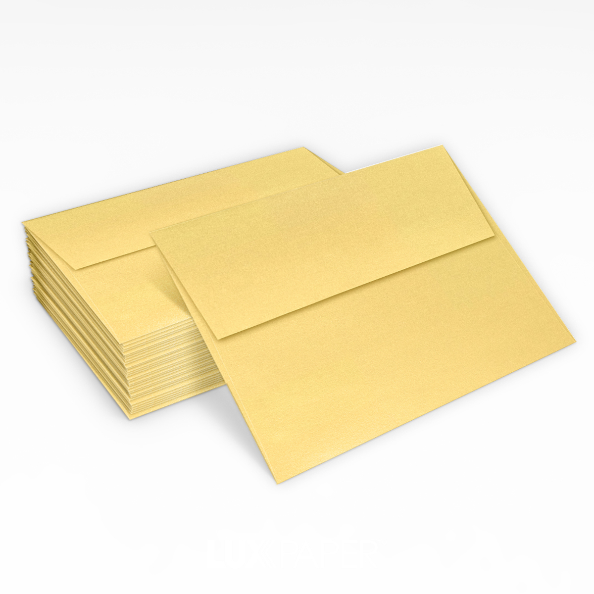 Gold Metallic 32lb A2 Invitation Envelopes (4 3/8 x 5 3/4) with Peel & Seal
