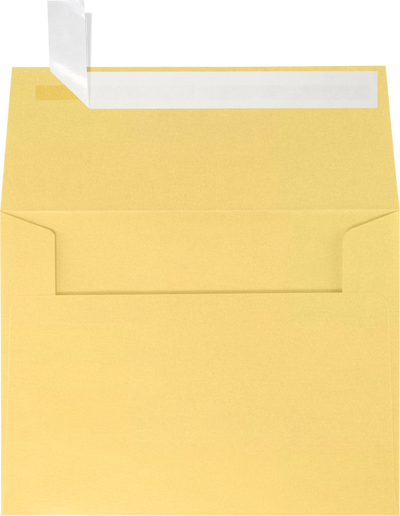 Gold Metallic 32lb A2 Invitation Envelopes (4 3/8 x 5 3/4) with Peel & Seal