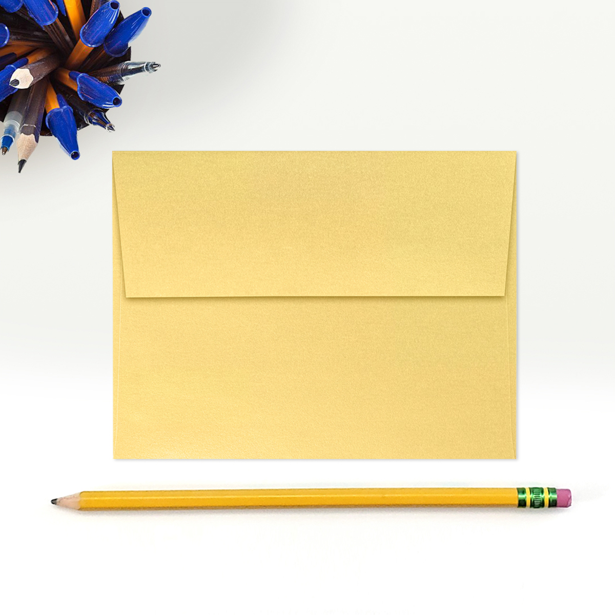 Gold Metallic 32lb A2 Invitation Envelopes (4 3/8 x 5 3/4) with Peel & Seal