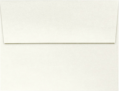 White Quartz Metallic 32lb A2 Invitation Envelopes (4 3/8 x 5 3/4) with Peel & Seal