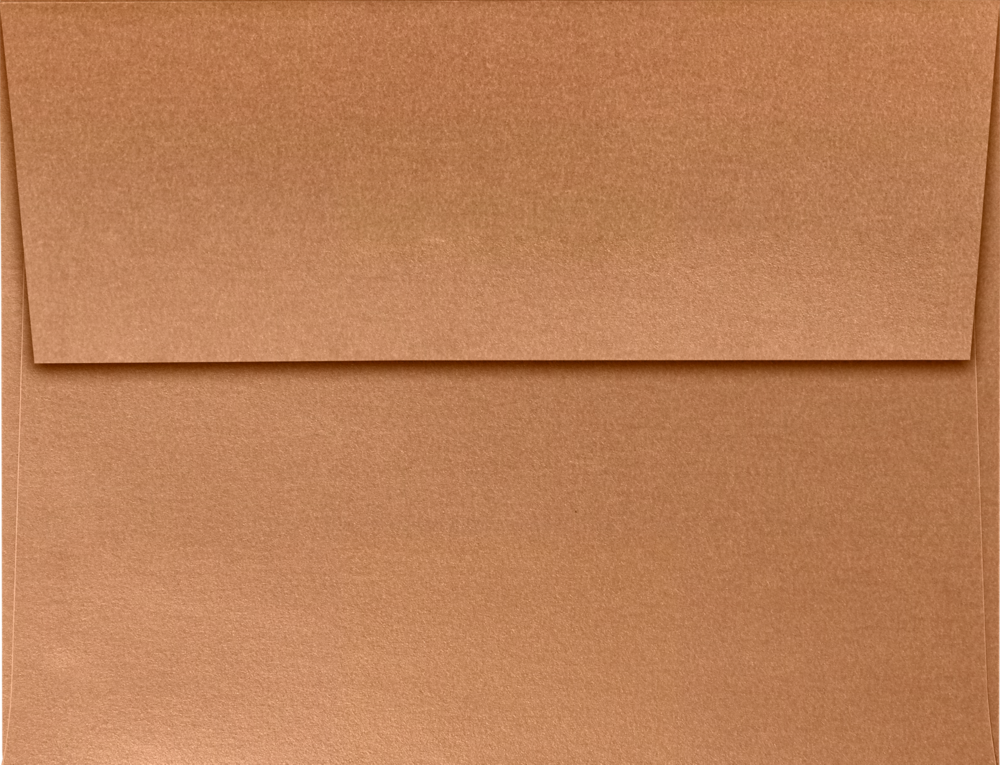Copper Brown Metallic 32lb A2 Invitation Envelopes (4 3/8 x 5 3/4) with Peel & Seal