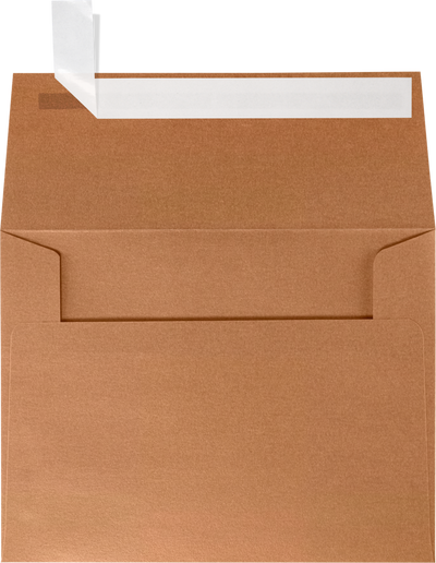 Copper Brown Metallic 32lb A2 Invitation Envelopes (4 3/8 x 5 3/4) with Peel & Seal