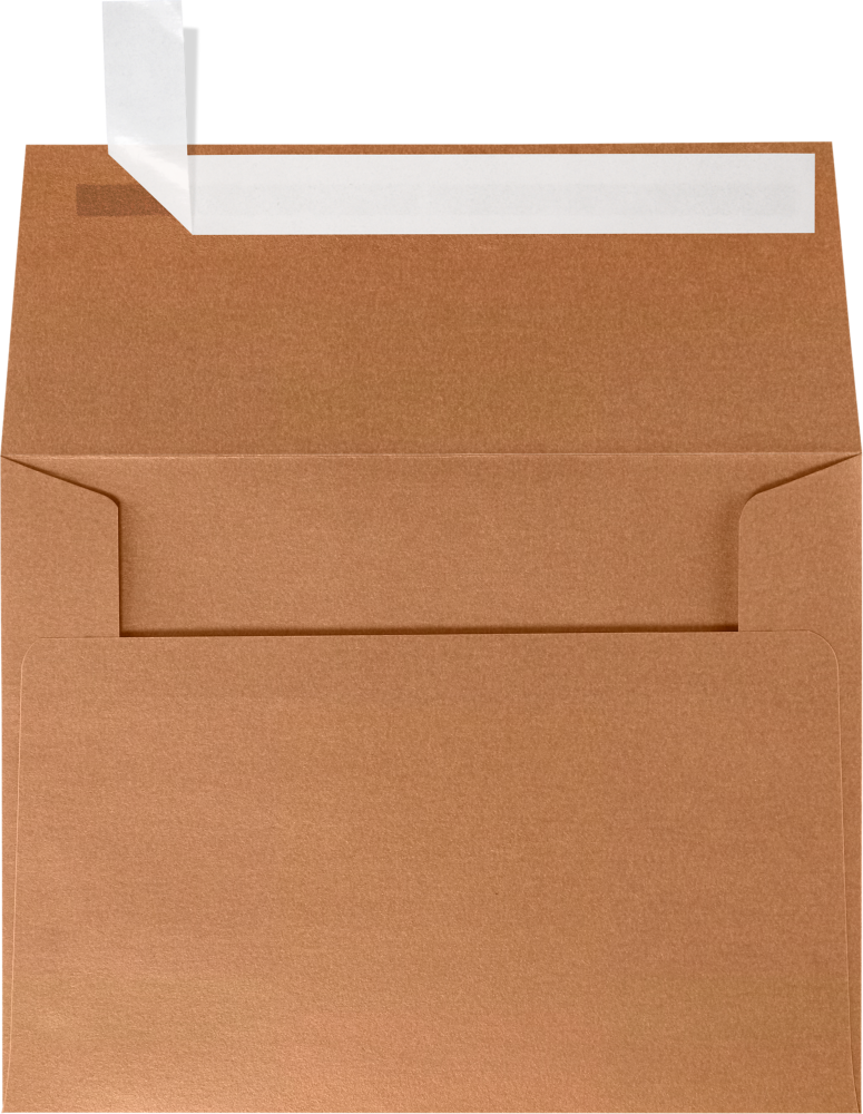 Copper Brown Metallic 32lb A2 Invitation Envelopes (4 3/8 x 5 3/4) with Peel & Seal