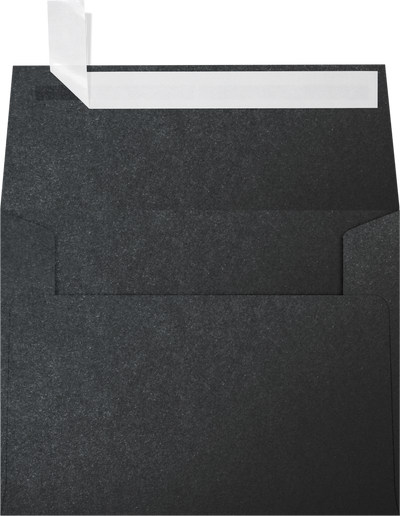 Anthracite Black Metallic 32lb A2 Invitation Envelopes (4 3/8 x 5 3/4) with Peel & Seal