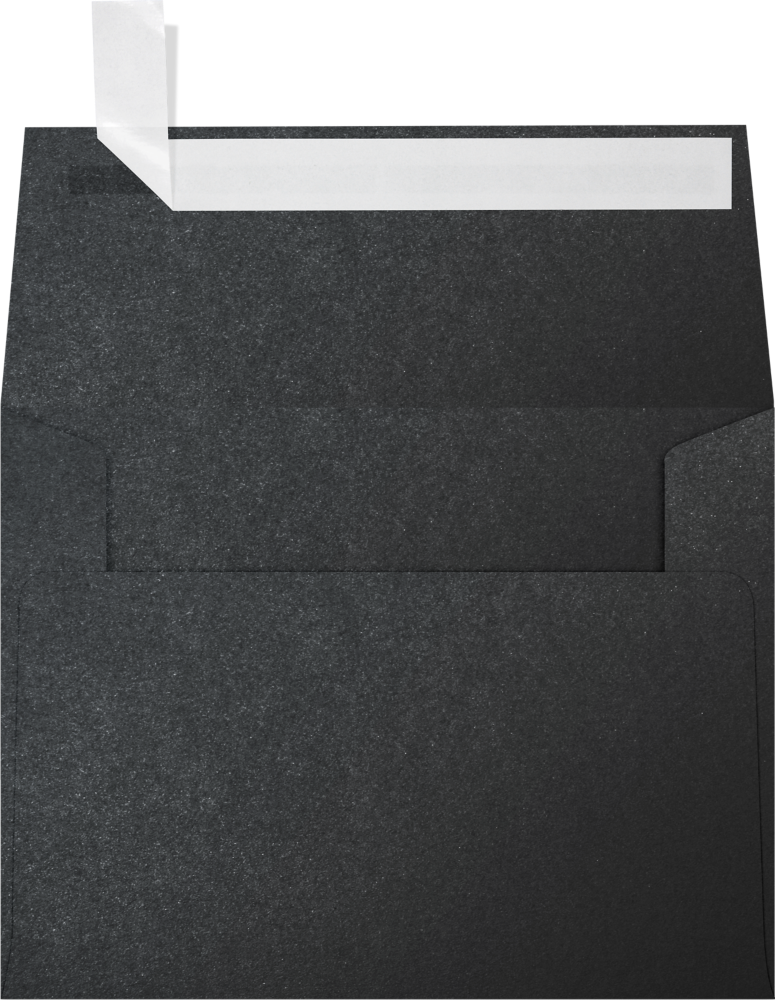 Anthracite Black Metallic 32lb A2 Invitation Envelopes (4 3/8 x 5 3/4) with Peel & Seal