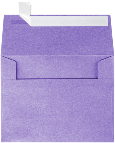 Amethyst Purple Metallic 32lb A2 Invitation Envelopes (4 3/8 x 5 3/4) with Peel & Seal