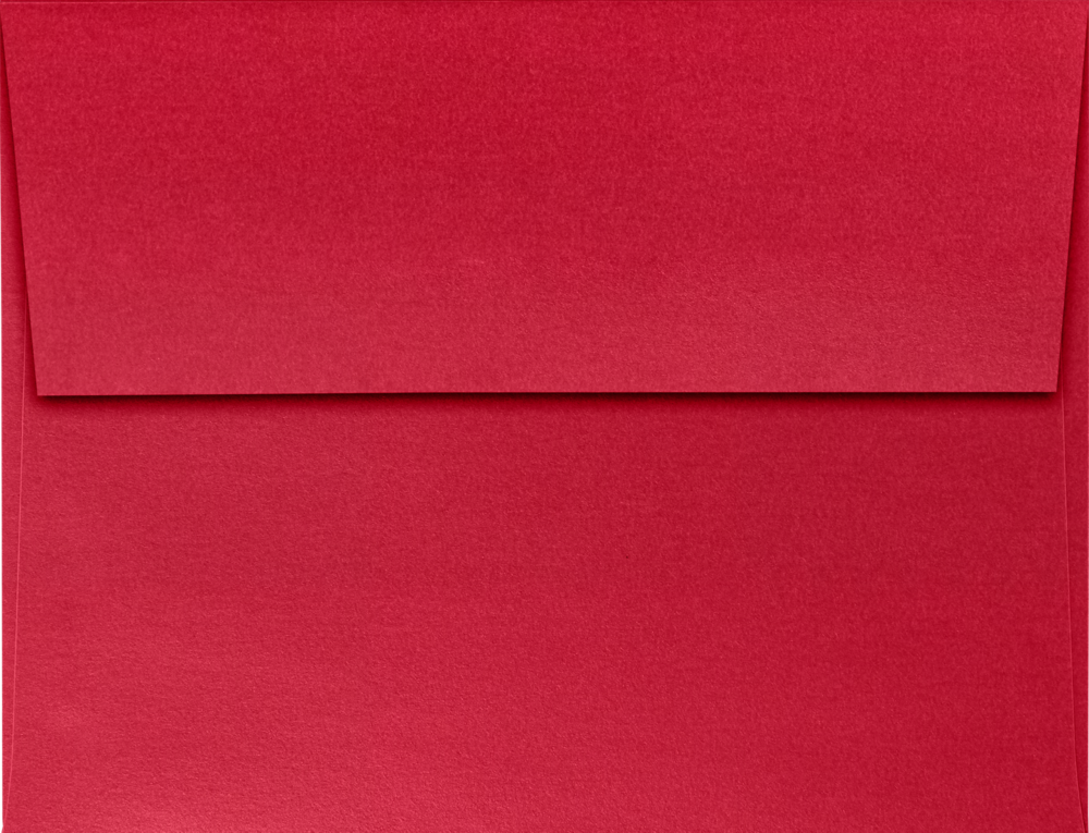 Jupiter Red Metallic 32lb A2 Invitation Envelopes (4 3/8 x 5 3/4) with Peel & Seal